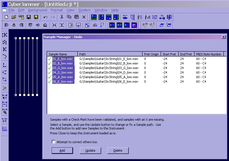 Sample Manager and new Instrument Strings Sample Manager and new Instrument Strings